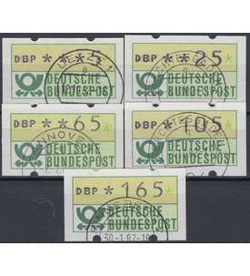 BRD Bund ATM1.1 hu VS5 gestempelt   5/25/65/105/165 Pfennig