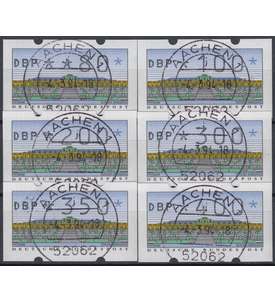 BRD Bund  ATM2.1.1 VS1 gestempelt    80/100/200/300/350/400 Pfg.    DBP normal