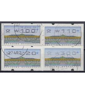 BRD Bund  ATM2.2.3 VS1 gestempelt    100/110/220/300 Pfg.           Posthorn+Wertziffern breit