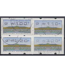 BRD Bund  ATM2.2.3 VS1 gestempelt    100/110/220/300 Pfg.           Posthorn+Wertziffern breit