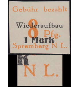 Deutsche Lokalausgabe Spremberg  Nr. 19B VII postfrisch **  Plattenfehler