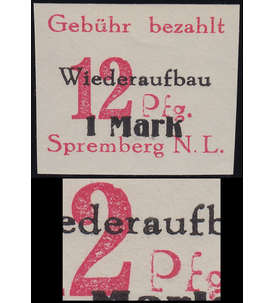 Deutsche Lokalausgabe Spremberg  Nr. 20B XIII postfrisch ** Plattenfehler