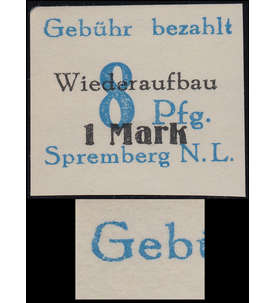 Deutsche Lokalausgabe Spremberg  Nr. 21B II postfrisch ** Plattenfehler