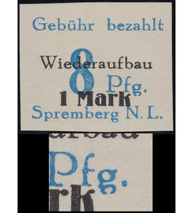 Deutsche Lokalausgabe Spremberg  Nr. 21B III postfrisch ** Plattenfehler