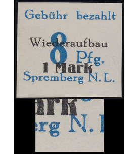 Deutsche Lokalausgabe Spremberg  Nr. 21B IX postfrisch ** Plattenfehler