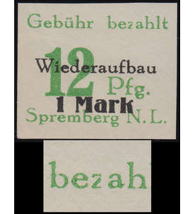 Deutsche Lokalausgabe Spremberg  Nr. 22B XI postfrisch ** Plattenfehler