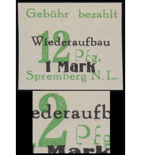 Deutsche  Lokalausgabe Spremberg  Nr. 22B XIII postfrisch ** Plattenfehler