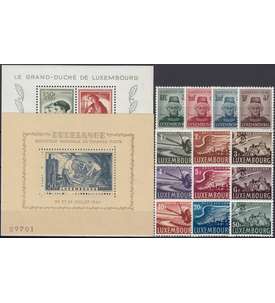 Luxemburg 1946 postfrisch      Nr. 399-416 Block 5-6