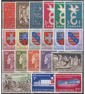 Luxemburg 1958 postfrisch      Nr. 581-600