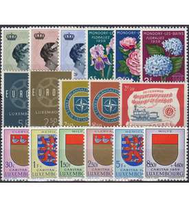 Luxemburg 1959 postfrisch      Nr. 601-617