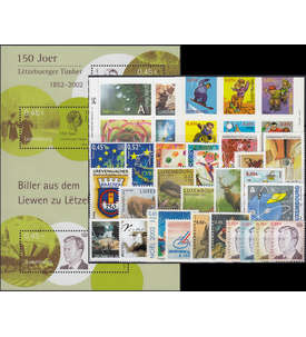 Luxemburg 2002 postfrisch ** Nr. 1559-1596 Block 19