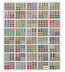 UNO NEW YORK - postfrische Flaggen-Kleinbogen Sammlung