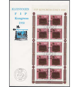 BRD Bund  Nr. 1065 Kleinbogen FDC mit ESST Bonn