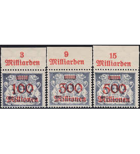 Danzig Nr. 174-176 postfrisch ** Oberrand mit Reihenzhler