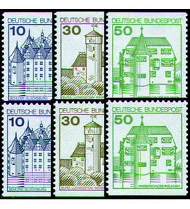 BRD Letterset postfrisch geschnittene Ausgaben
