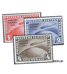 Replik Deutsches Reich Nr. 456-458 Polar-Fahrt