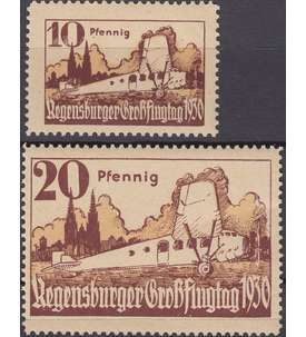 Deutsches Reich Regensburger Großflugtag 1930 2 Werte postfr.