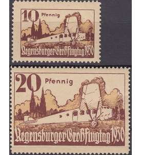 Deutsches Reich Regensburger Groflugtag 1930 2 Werte postfr.