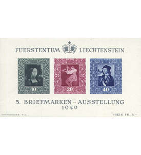 Liechtenstein Block 5 postfrisch Briefmarkenausstellung 1949