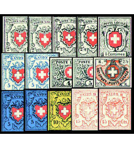 Replik Schweiz Nr. 1-11 mit Nr. 5,6,7,9 II