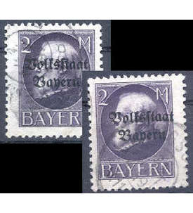 Bayern Nr. 129 IA+IIA gestempelt