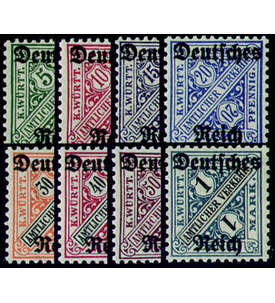 Deutsches  Reich Dienstmarken Nr. 57-64 postfrisch**