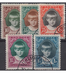 Luxemburg Nr. 213-217 gestempelt Kinderhilfe 1929