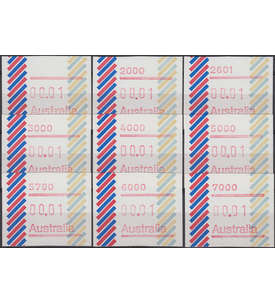 Australien ATM Nr. 1 + Nr. 2 postfrisch ** 9 Werte