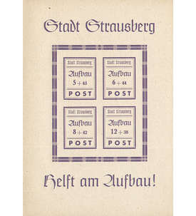 Deutsche Lokalausgabe Strausberg Block 1 II postfrisch **