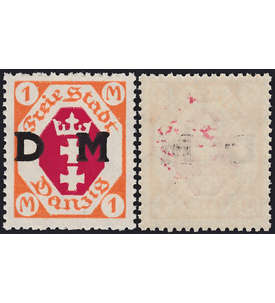 Danzig Dienstmarke Nr. 11VII postfrisch ** Vorder- und rückseitiger Aufdruck