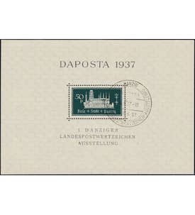 Danzig Block 1a mit Sonderstempel