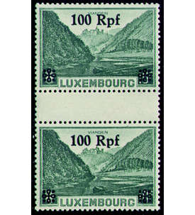 Deutsche Besetzung Luxemburg Nr. 32 SZ postfrisch ** Zwischenstegpaar