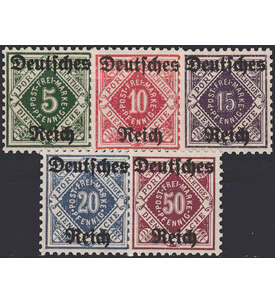 Deutsches Reich Dienstmarken Nr. 52-56 postfrisch **