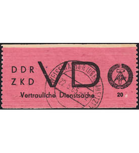 DDR Dienstmarke Nr. VD 1 A     gestempelt in Bedarfsqualitt