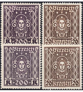 sterreich Nr. 398AII+BII und Nr. 402AII+BII postfrisch**