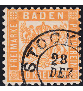 Baden Nr. 22 mit Geflligkeitsstempel