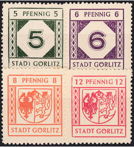 Deutschland 1945-48 postfrisch ** mit Görlitz Nr. 13-16