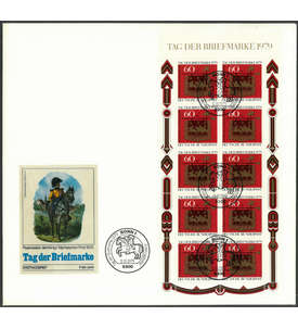 BRD Bund Nr. 1023 auf Ersttagsbrief Tag der Briefmarke 1979