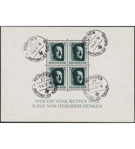 Dt. Reich Block 7 gestempelt SST Mnchen - Hauptstadt der Bewegung