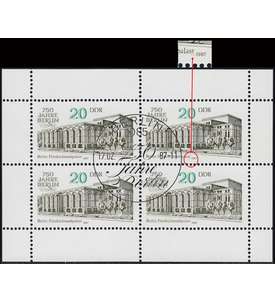 DDR Kleinbogen Nr. 3078 Klb I Abart gestempelt
