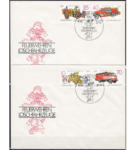 Deutschland - Partie mit 100 ver. Werten + 2 DDR FDCs Feuerwehr 1987