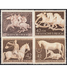 Dt. Reich Nr. 780, 815, 854 und 899 postfrisch Braune Bänder
