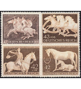 Dt. Reich Nr. 780, 815, 854 und 899 postfrisch Braune Bnder