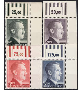 Deutsches Reich Nr. 799-802 B Ecke oben rechts postfrisch **