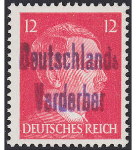 Dt. Lokalausgabe Meien Nr. 9 postfrisch  12 Pfg Hitler mit Aufdruck 