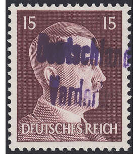 Dt. Lokalausgabe Meien Nr. 10 postfrisch  15 Pfg Hitler mit Aufdruck 