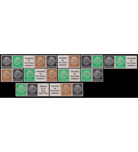 Deutsches Reich ZD-Kollektion 10 ver. postfrische ZD�s aus Einheitsgeberstreifen