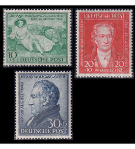 Deutschland 1945-49 Kollektion �ber 170 postfrische Werte mit Nr. 108-110 Goethe 1949