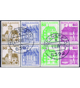 BRD Heftchenblatt Nr. 28 mit sauberen Bedarfsstempeln Burgen und Schl�sser