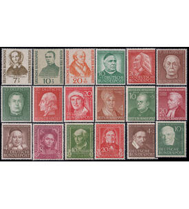 BRD Wohlfahrt 1949-1955 postfrisch ohne die H�chstwerte